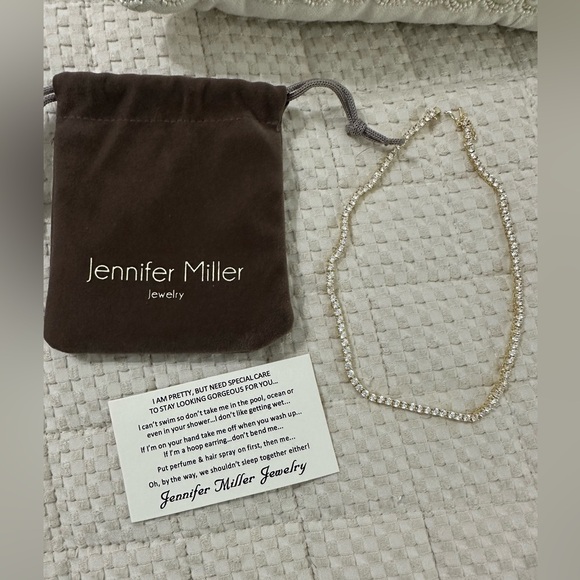 Jennifer Miller CZ Tennis Necklace 14” - Picture 3 of 5